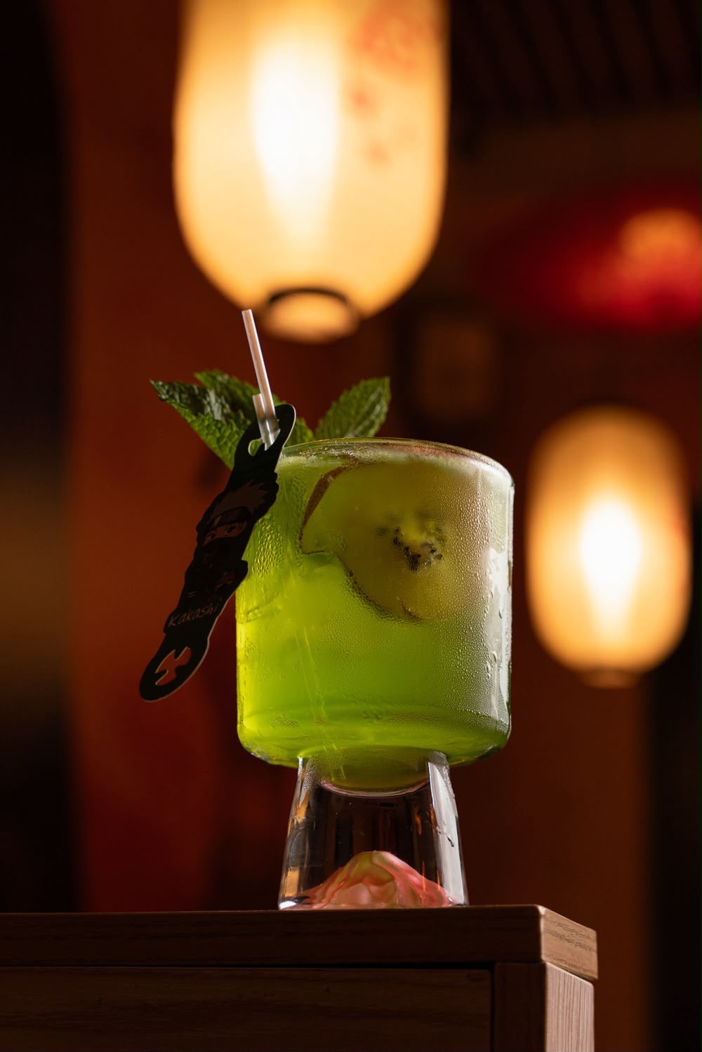 Lantern Green anime cocktail at Naruto SXM