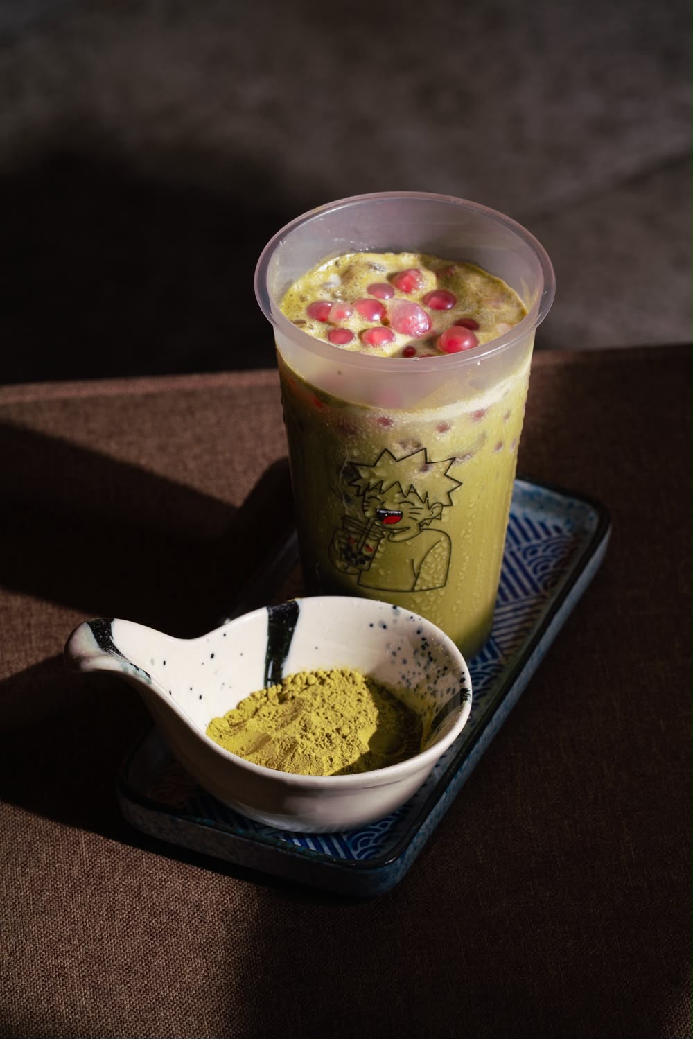 Matcha Latte bubble tea at Naruto SXM